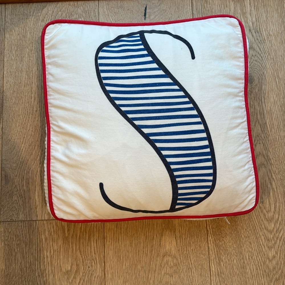 Serena and Lilly Letter “S” pillow